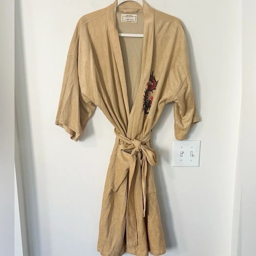 Weldon VTG 1950’s Red Dragon Logo’s Men’s Robe O/S